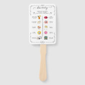 Whimsical Calligraphy Faded Photo Wedding Program Handwaaier (Voorkant)