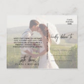 Whimsical Calligraphy | Foto met back-up bedankt Briefkaart (Achterkant)