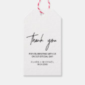 Whimsical Calligraphy | Foto terug Dank u wel Cadeaulabel (Voorkant)