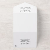 Whimsical Calligraphy | Foto van het huwelijk All In One Uitnodiging (Buitenkant)