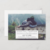 Whimsical Calligraphy | Foto van het huwelijk Kaart (Voorkant / Achterkant)