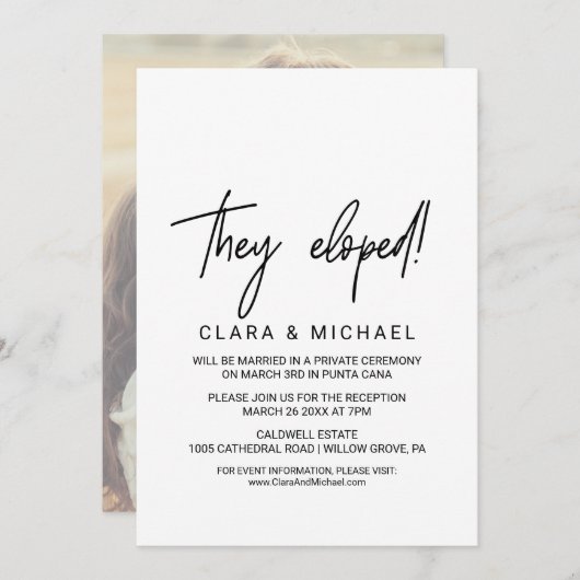 Whimsical Calligraphy | Fotoback-ups die zij hebbe Kaart (Voorkant / Achterkant)