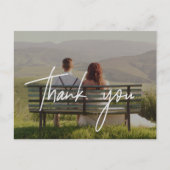 Whimsical Calligraphy | Fotobekleding Dank u Briefkaart (Voorkant)