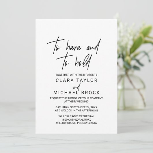 Whimsical Calligraphy | Foto's met een blokkering  Kaart (Staand voorkant)