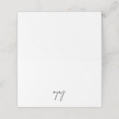 Whimsical Calligraphy Geniet van Buffet Food Label Plaatskaartje (Buitenkant ongevouwen)