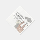 Whimsical Calligraphy Graduation Bow Servet (Hoek)