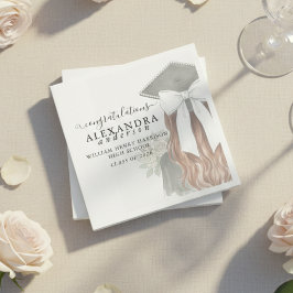 Whimsical Calligraphy Graduation Bow Servet