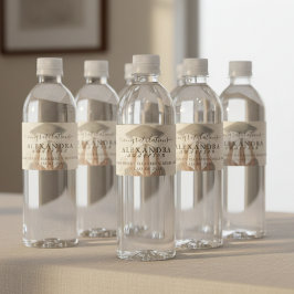 Whimsical Calligraphy Graduation Bow Waterfles Etiket