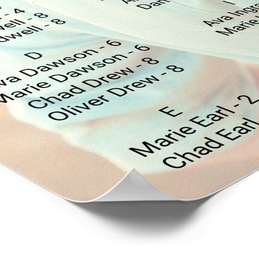 Whimsical Calligraphy | Grafiek met getande fotozi Poster (Hoek)