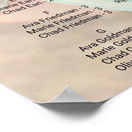 Whimsical Calligraphy | Grafiek met getande fotozi Poster (Hoek)