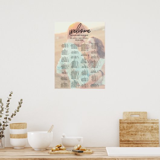 Whimsical Calligraphy | Grafiek met getande fotozi Poster (Keuken)