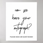 Whimsical Calligraphy Guest Book Sign Poster<br><div class="desc">Deze grillige kalligrafie-handtekening is perfect voor een moderne bruiloft of vrijgezellenfeest. Het ontwerp biedt elegante maar rustige typografie voor een eenvoudige minimale look.</div>