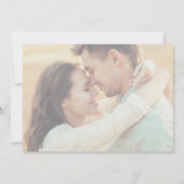 Whimsical Calligraphy | Horizontaal fotohuwelijk Kaart (Achterkant)