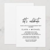 Whimsical Calligraphy Let's Celebrate Kaart (Voorkant / Achterkant)