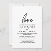 Whimsical Calligraphy Love Wedding Kaart (Voorkant)