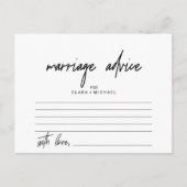 Whimsical Calligraphy Marriage Advice Kaarten (Voorkant)