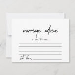 Whimsical Calligraphy Marriage Advice Kaarten<br><div class="desc">Deze whimsical calligraphy huwelijksadvieskaarten zijn de perfecte activiteit voor een moderne trouwreceptie of een modern vrijgezellenfeest. Het ontwerp biedt elegante maar rustige typografie voor een eenvoudige minimale look. Pas deze kaarten met de naam van de bruid en de groom aan.</div>