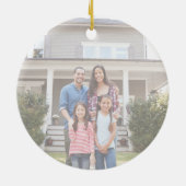 Whimsical Calligraphy New Home kerst Keramisch Ornament (Achterkant)