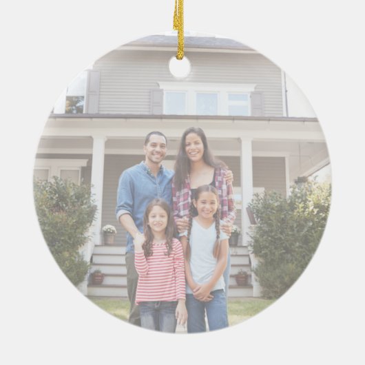 Whimsical Calligraphy New Home kerst Keramisch Ornament (Achterkant)