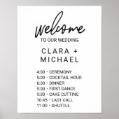 Whimsical Calligraphy Order of Events Poster (Voorkant)