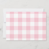 Whimsical Calligraphy Pastel Pink Large Gingham Notitiekaartje (Achterkant)