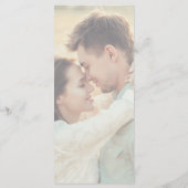 Whimsical Calligraphy Photo Back Dinner Menu Kaart (Achterkant)