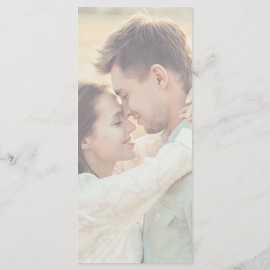 Whimsical Calligraphy Photo Back Dinner Menu Kaart (Achterkant)