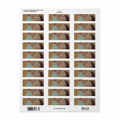 Whimsical Calligraphy Photo Overlay Weddenlabel Etiket (Full Sheet)