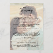 Whimsical Calligraphy Photo Weddenschap Welkomstbr Programmakaart (Achterkant)