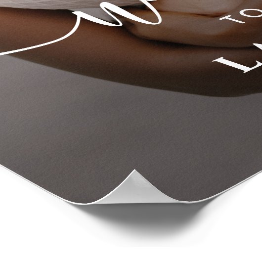 Whimsical Calligraphy Photo Weddenschap Welkomstte Poster (Hoek)