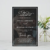 Whimsical Calligraphy Photo Wedding Ceremony (Staand voorkant)