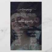 Whimsical Calligraphy Photo Wedding Ceremony (Achterkant)
