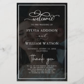 Whimsical Calligraphy Photo Wedding Ceremony (Voorkant)