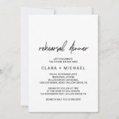 Whimsical Calligraphy Rehearsal Dinner Kaart (Voorkant)