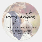 Whimsical Calligraphy Ronde Sticker (Voorkant)