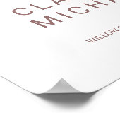 Whimsical Calligraphy Roos Gold Welcome Wedding Poster (Hoek)