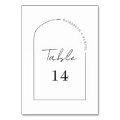 Whimsical Calligraphy Script Arch Lijst Wedding Kaart (Voorkant)