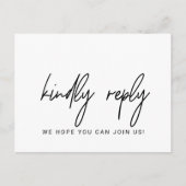 Whimsical Calligraphy Song Request RSVP Briefkaart (Voorkant)