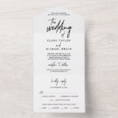 Whimsical Calligraphy the Wedding of All In One Uitnodiging (Binnen)