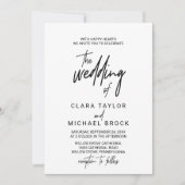 Whimsical Calligraphy the Wedding of Kaart (Voorkant)