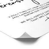 Whimsical Calligraphy Unplugged Ceremony Sign Poster (Hoek)