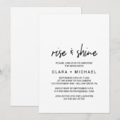 Whimsical Calligraphy Wedding Brunch Kaart (Voorkant / Achterkant)