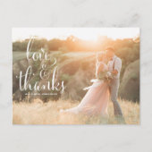 WHIMSICAL CALLIGRAPHY WEDDING DANK U BRIEFKAART (Voorkant)