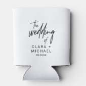 Whimsical Calligraphy Wedding Favor Blikjeskoeler (Achterkant)