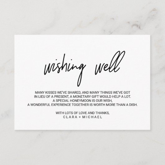 Whimsical Calligraphy Wedding Good Informatiekaartje (Voorkant)