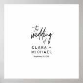 Whimsical Calligraphy Wedding Guest Signing Poster (Voorkant)