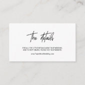 Whimsical Calligraphy Wedding Online Details Informatiekaartje (Voorkant)