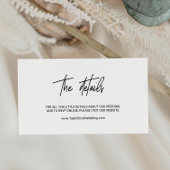 Whimsical Calligraphy Wedding Online Details Informatiekaartje