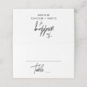 Whimsical Calligraphy Wedding Plaatskaartje (Buitenkant ongevouwen)