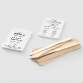 Whimsical Calligraphy Wedding Program Handwaaier (Niet-gemonteerd)